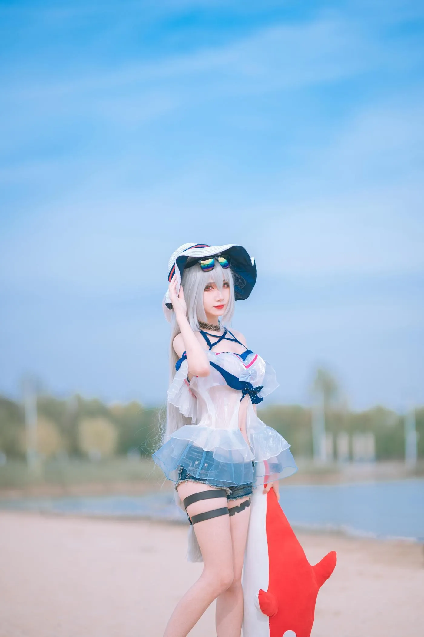 妖君白研 – NO.07 明日方舟斯卡蒂  COS正片 [13P]插图1